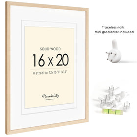 Decobility frame interior with double mats demonstrates versatile sizing for multiple photos.