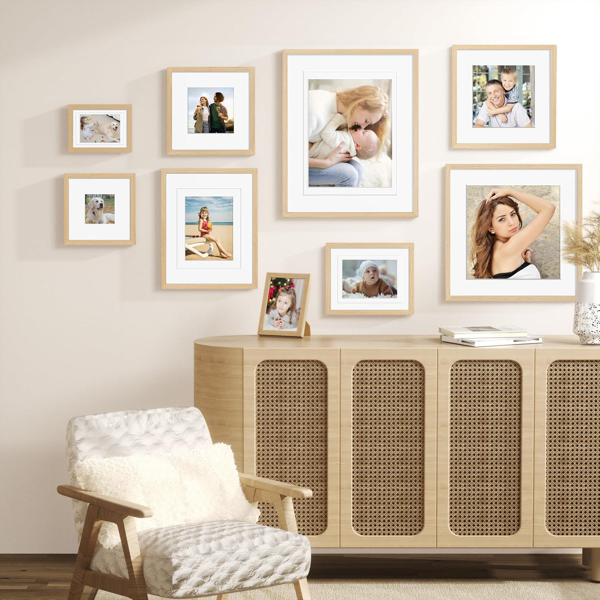 Decobility frame on tabletop display shows versatile placement in living spaces.