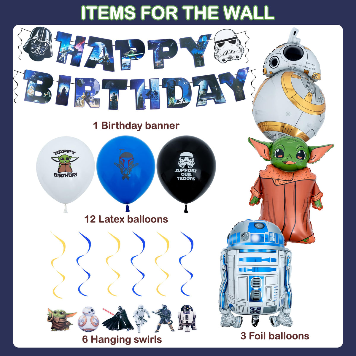 Decoden space balloons add galactic color to the party atmosphere