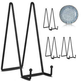 Decolore 12-inch black picture stand full set displays plates, photos and books clearly
