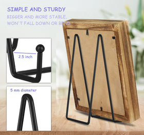 Decolore 3 Pack 12-Inch Black Picture Stand base detail wide stable footprint