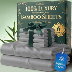 Decolure bamboo sheets flat sheet king size offers silky softness and cooling comfort