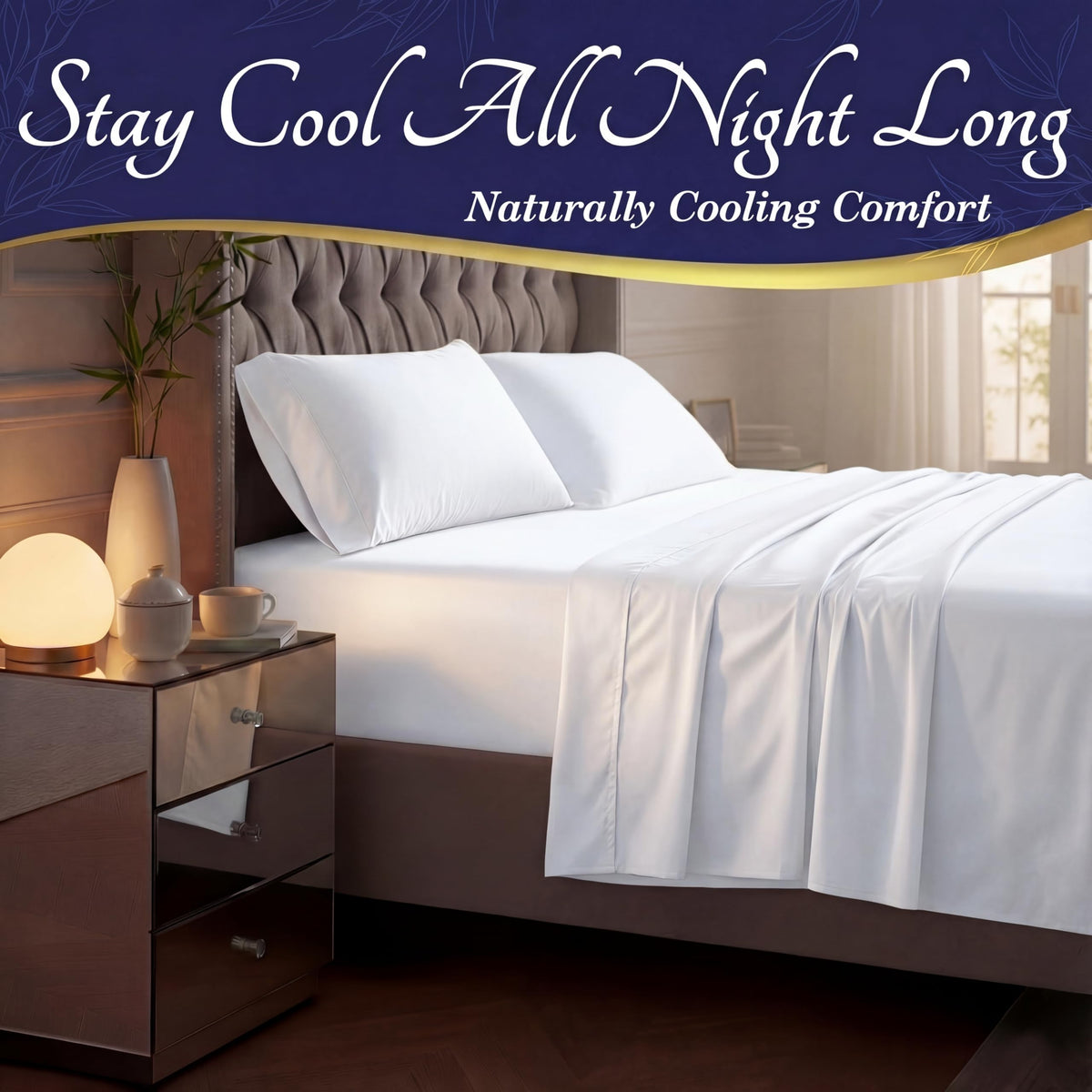 DECOLURE pillowcases pair demonstrates smooth finish and crisp envelope closure.