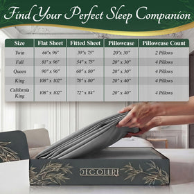 Light grey color and luxurious texture of Decolure king set completes a timeless bed