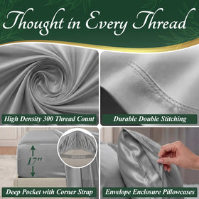Close-up shows double stitching on Decolure bamboo sheets for lasting durability