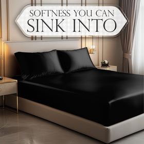 DECOLURE fitted sheet corner elastic straps ensuring secure bed fit