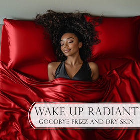 DECOLURE satin top sheet red adds silky comfort for a restful evening