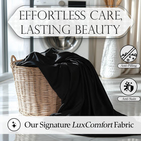 DECOLURE satin fabric with fade-resistant finish stays vibrant wash after wash
