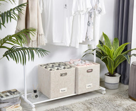 DECOMOMO toy storage in a kids room using beige bin