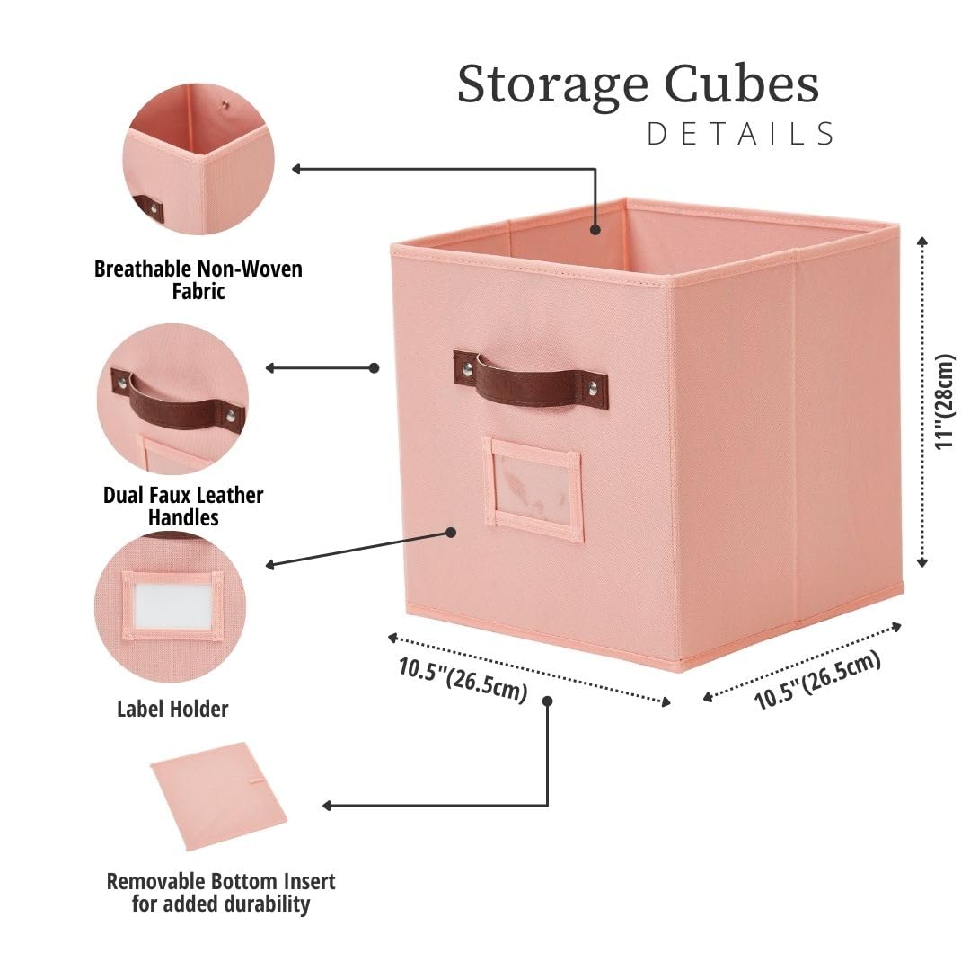 DECOMOMO rainbow storage bin back side displaying dual handle design for versatility