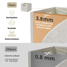 DECOMOMO stackable storage bins arranged neatly on a shelf