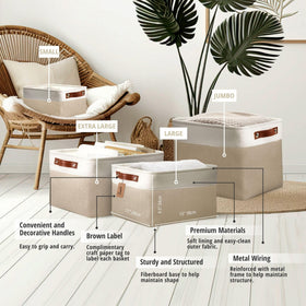 DECOMOMO large basket shown in a bedroom for organized textiles.