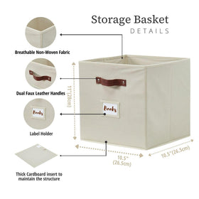 DECOMOMO storage bins with back label holder for versatile placement.