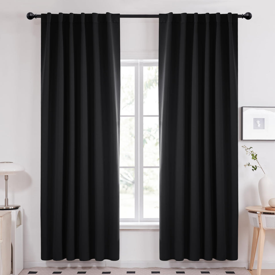 Deconovo blackout curtains 52x84 panel ready for quick installation and room darkening