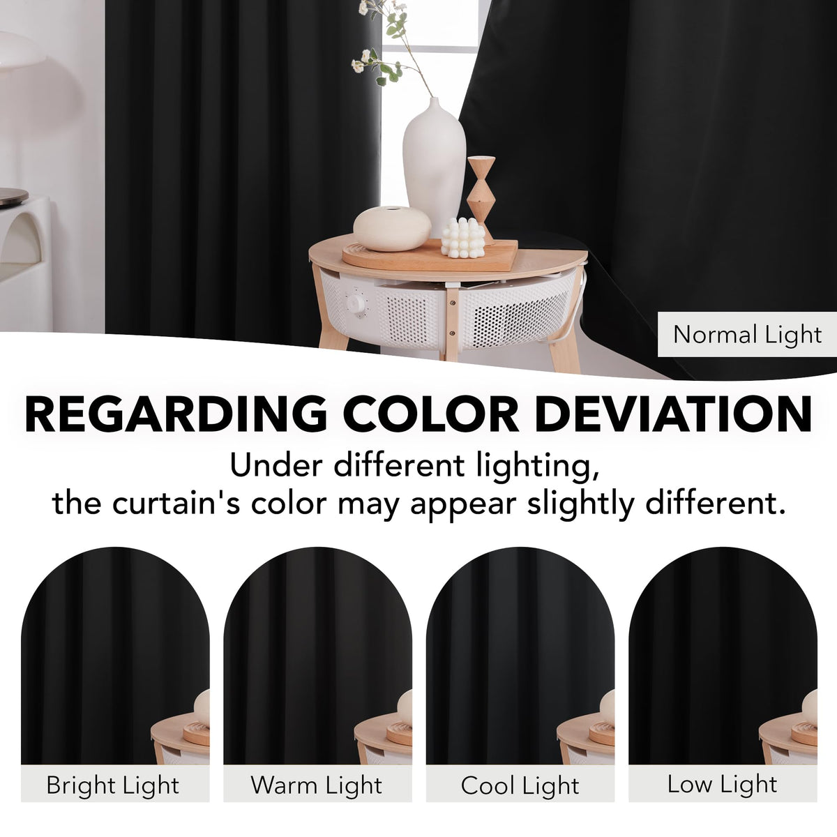 Deconovo back-tab/rod-pocket style for versatile hanging options