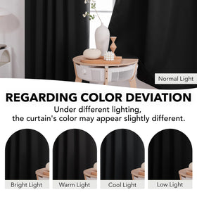 Deconovo back-tab/rod-pocket style for versatile hanging options