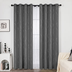 Deconovo foil print detail closeup highlighting silver accents for modern interiors