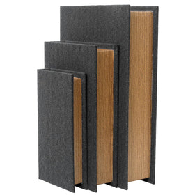 DECOR4SEASON large stackable book box for hidden remote storage and display.