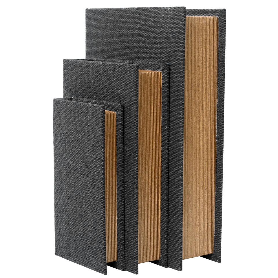 DECOR4SEASON large stackable book box for hidden remote storage and display.