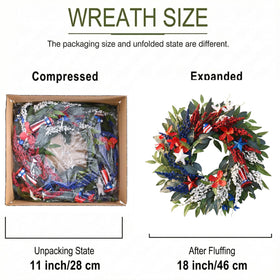 Decor by Hannah hearts with flag pattern highlight patriotic theme