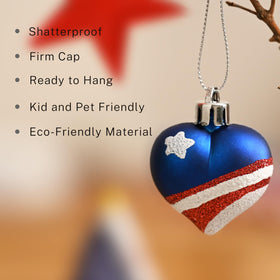 Decor by Hannah lightweight patriotic ornament set that won’t weigh trees