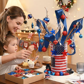 Decor by Hannah matte finish ornament adds subtle patriotic touch