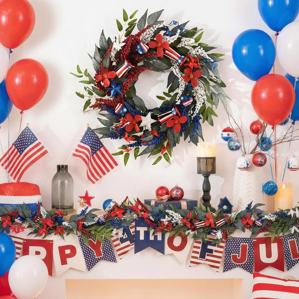 Decor by Hannah top hat ornaments for a playful patriotic touch