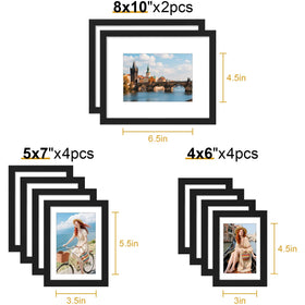 decorUhome 4x6 to 3.5x5 matted frames suit compact displays.
