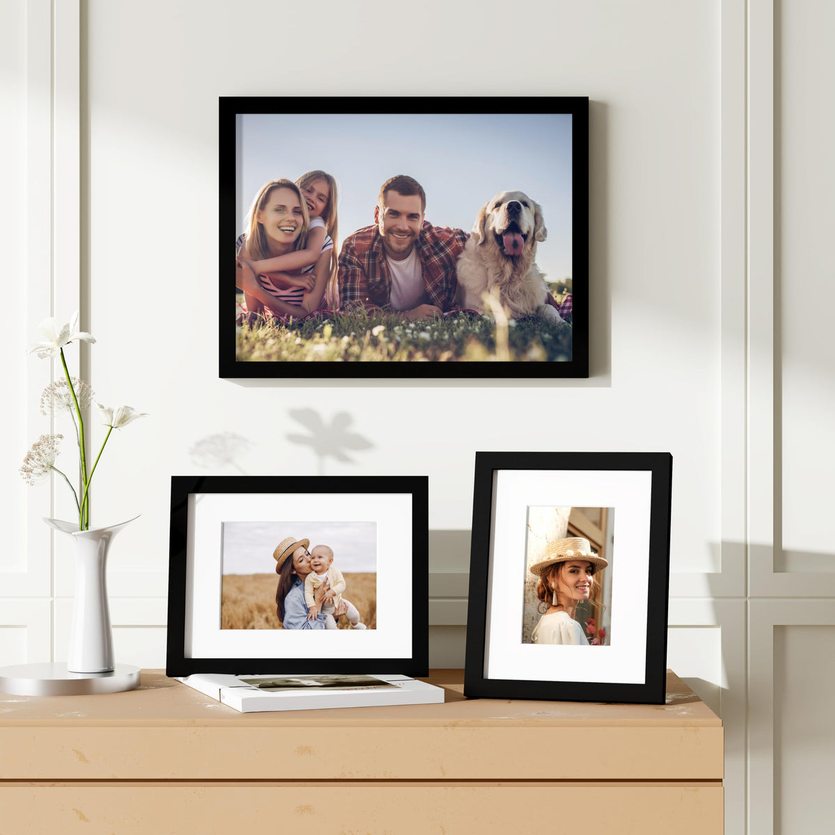 decorUhome 8x10 black frame – simple hanging hardware for wall use