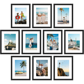 decorUhome 8x10 black frame – front view for sturdy photos