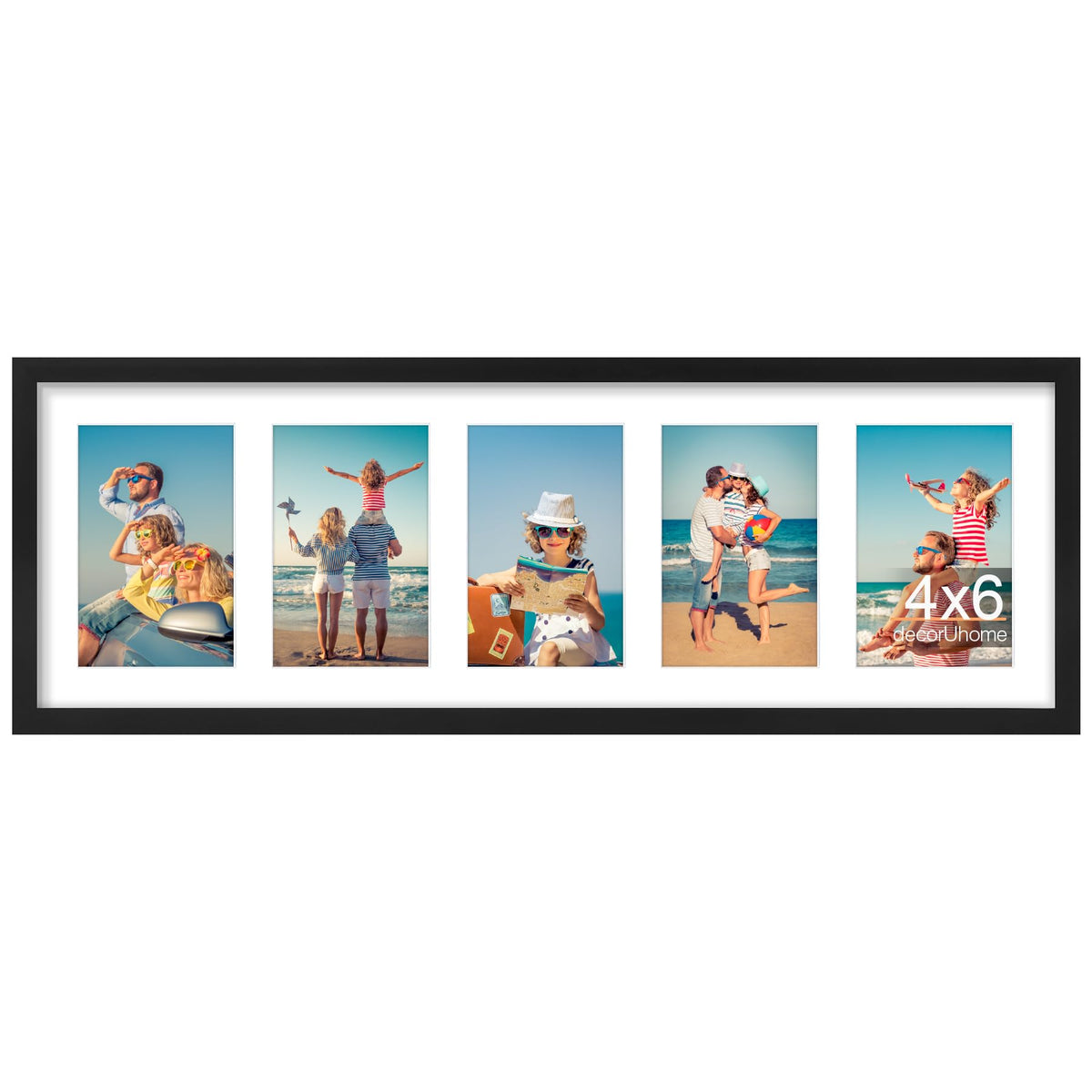 decorUhome 8x24 black collage frame for stylish wall gallery