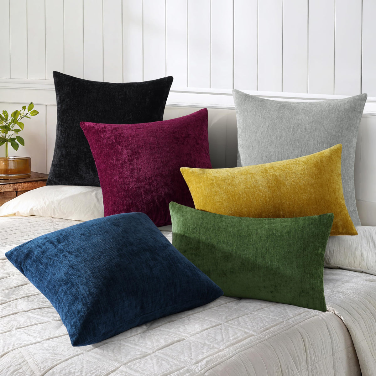 Folded DecorUhome pillow cover demonstrates thickness and quality.