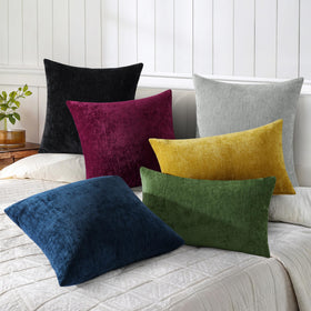 Folded DecorUhome pillow cover demonstrates thickness and quality.