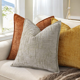 decorUhome chenille fall pillow cover 20x20 set2 ready for living room styling