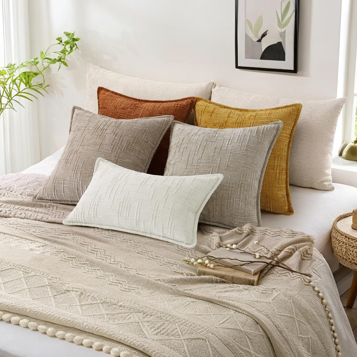 decorUhome chenille fall pillow cover bedroom setup for relaxing decor