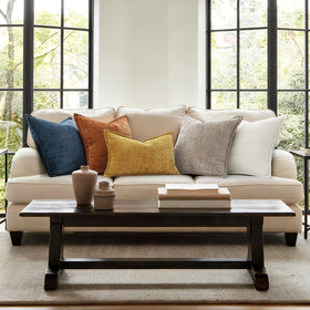 decorUhome chenille pillow cover navy two-pack elevates living space cohesion