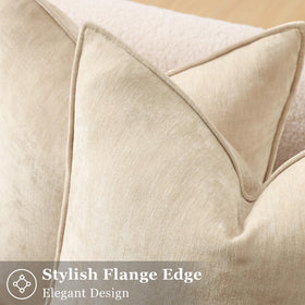 decorUhome Chenille pillow cover with flange edge adds durable cozy flair
