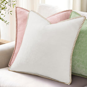 decorUhome chenille pillow cover sage green front view highlighting soft texture
