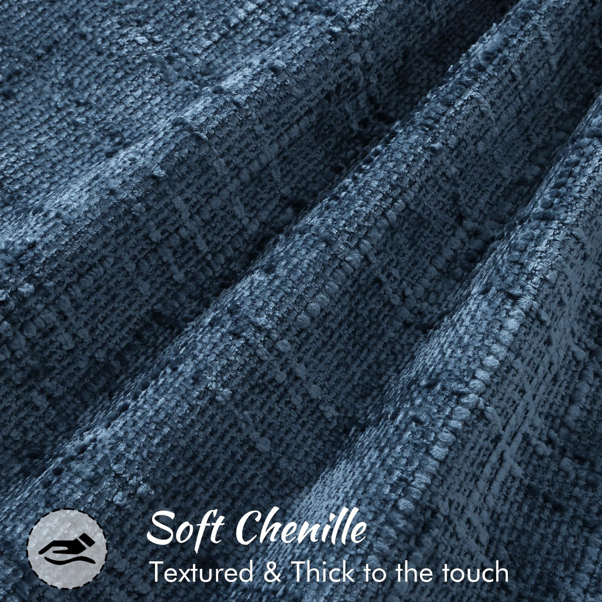 decorUhome chenille pillow cover with flange edges for a tailored, structured look
