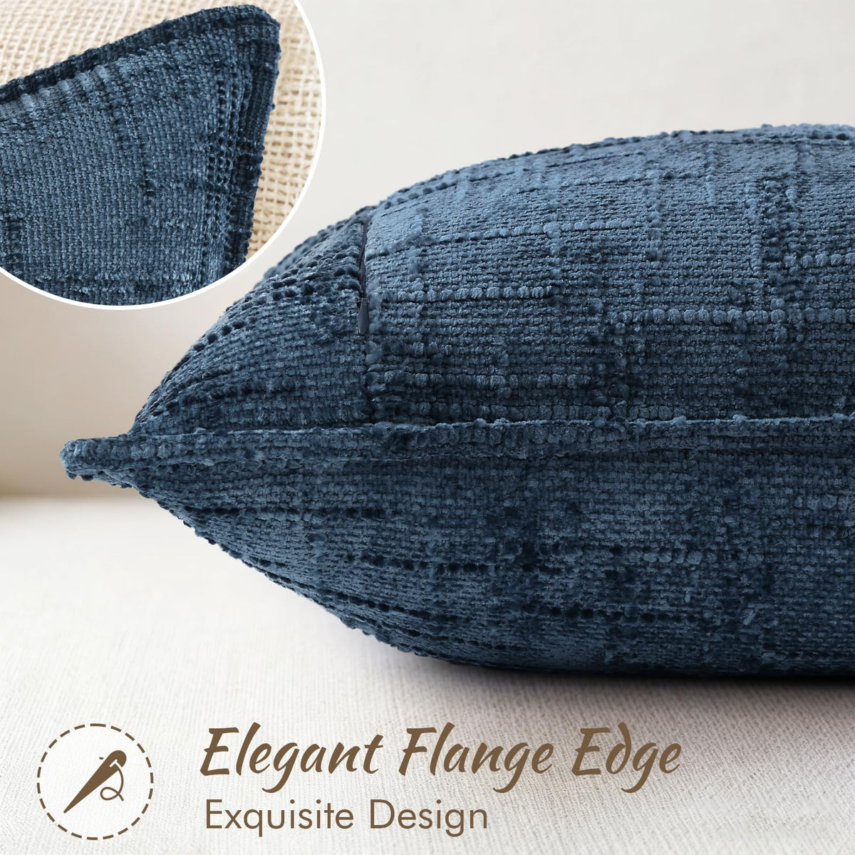 decorUhome cover features a hidden zipper for easy filling and clean lines