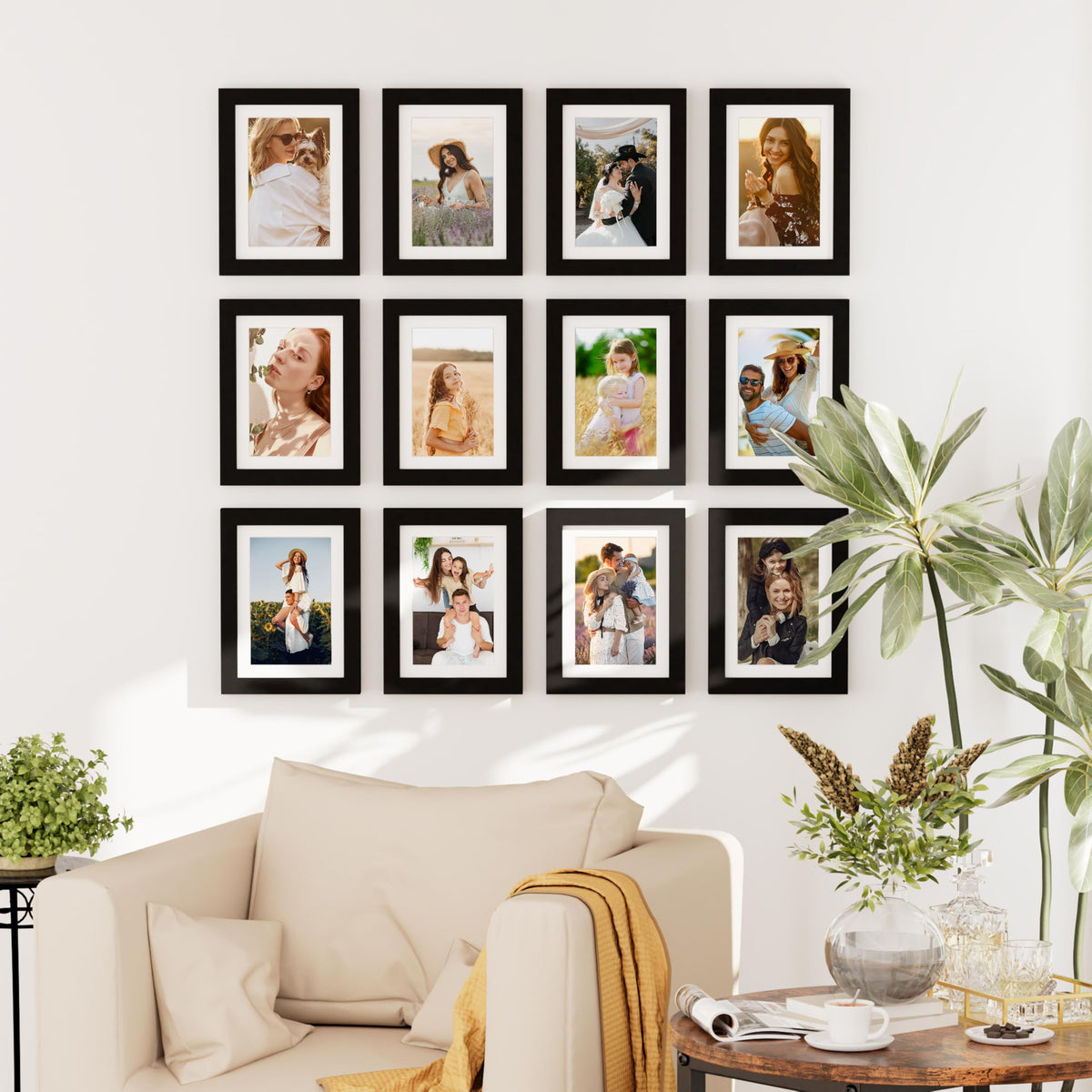 decorUhome collage-wall-display frames boost your home gallery.