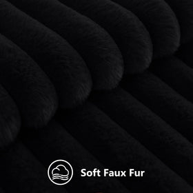 decorUhome Velvet-backed pillow cover in black with hidden zipper for clean look.