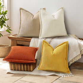decorUhome Cream white euro sham set of 2 coordinates room styling.