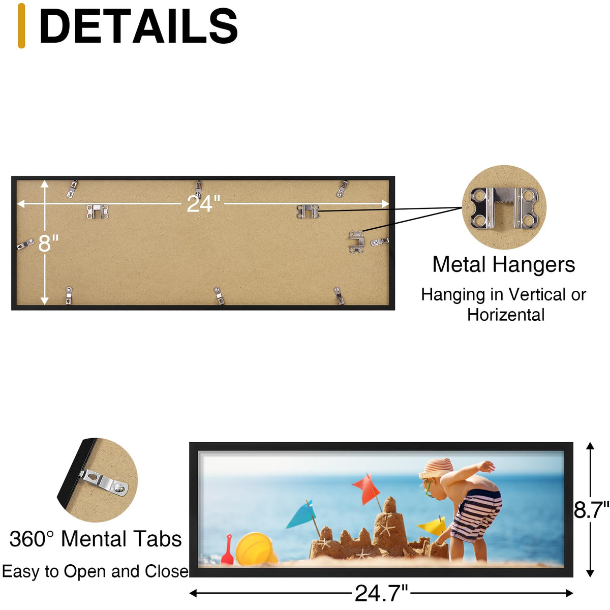decorUhome elegant black frame complements any room style