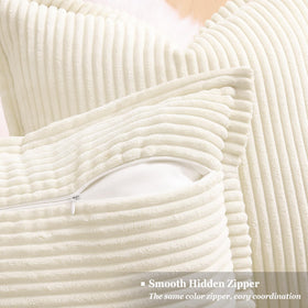 decorUhome Hidden zipper back design creates a seamless farmhouse look.