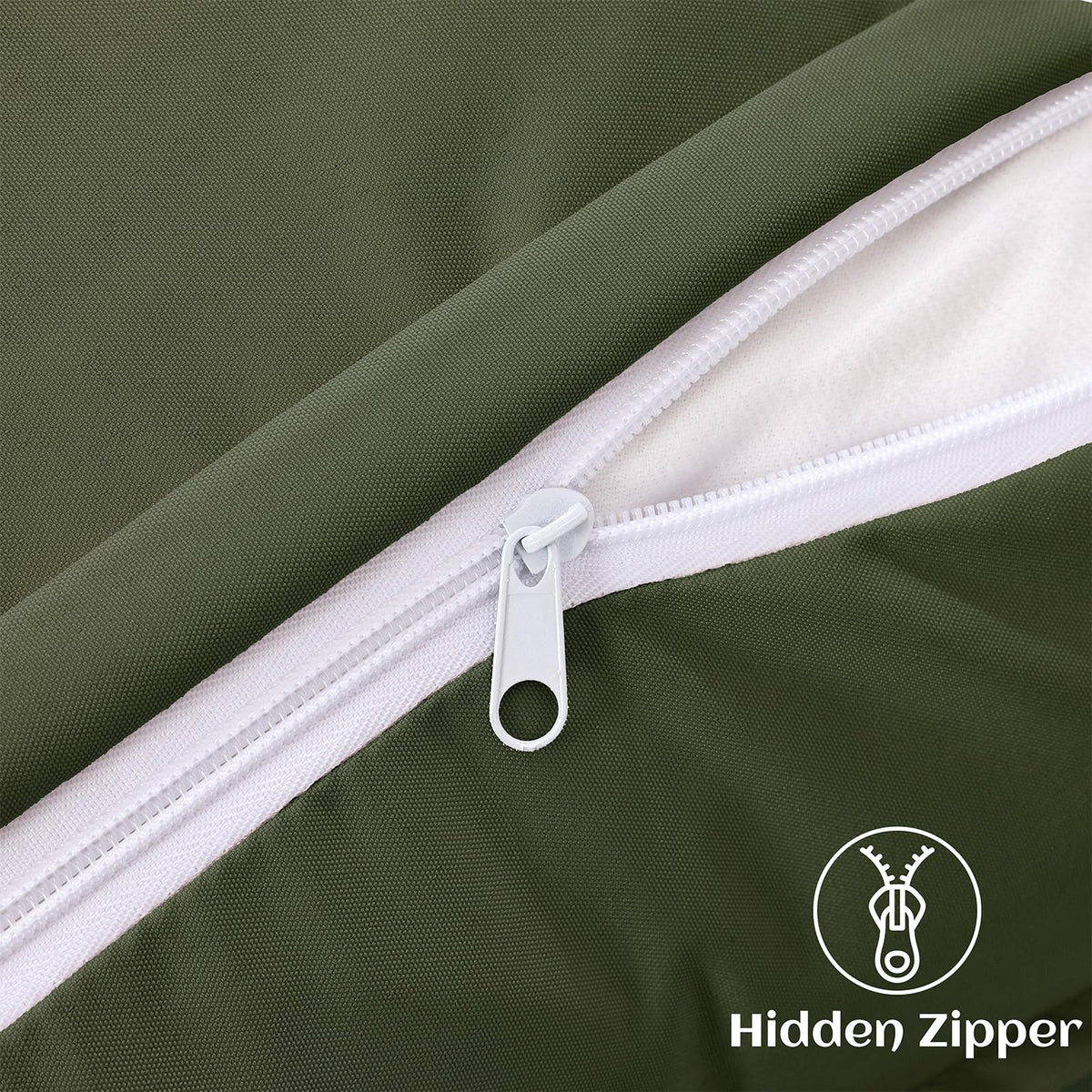 decorUhome hidden zipper provides seamless, clean lines
