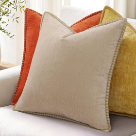 decoruhome soft chenille pillow cover beige enhances tactile comfort