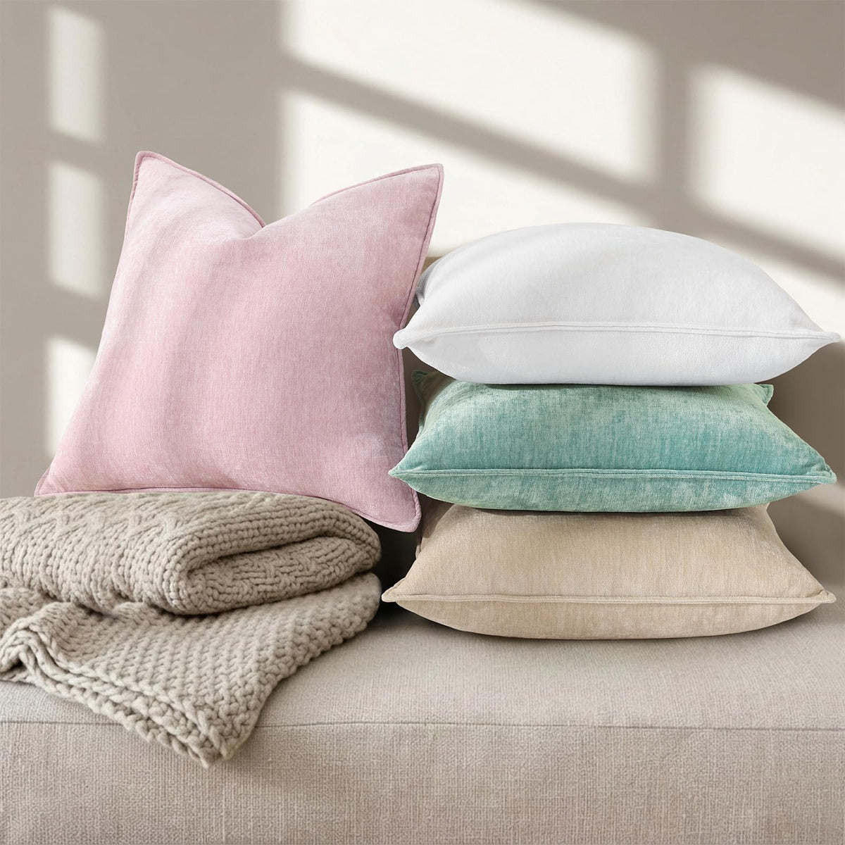 decorUhome machine-washable pillow cover on gentle cycle for quick refresh