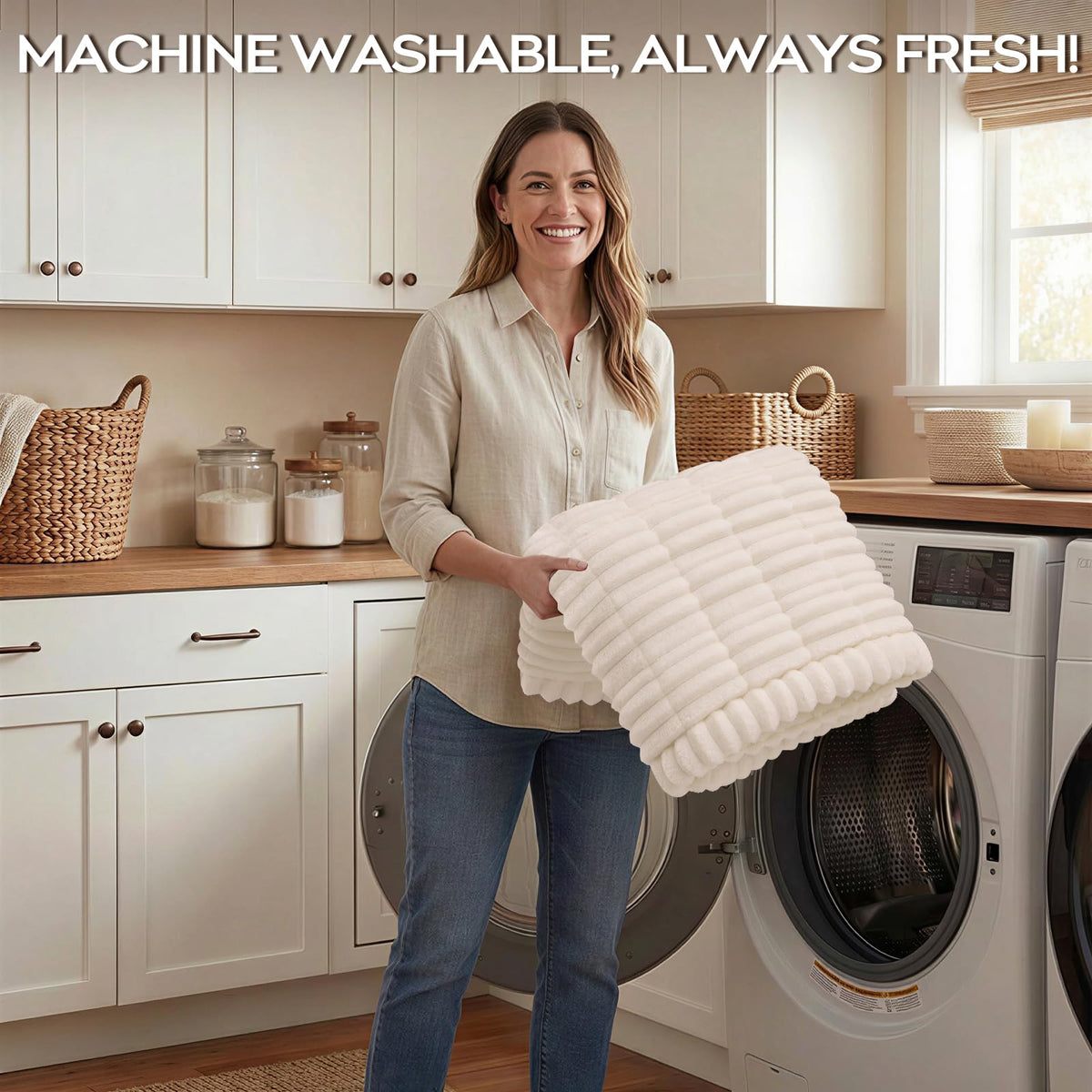 decorUhome machine-washable cover for easy cleaning