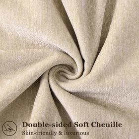 decorUhome Modern farmhouse charm with soft beige chenille texture